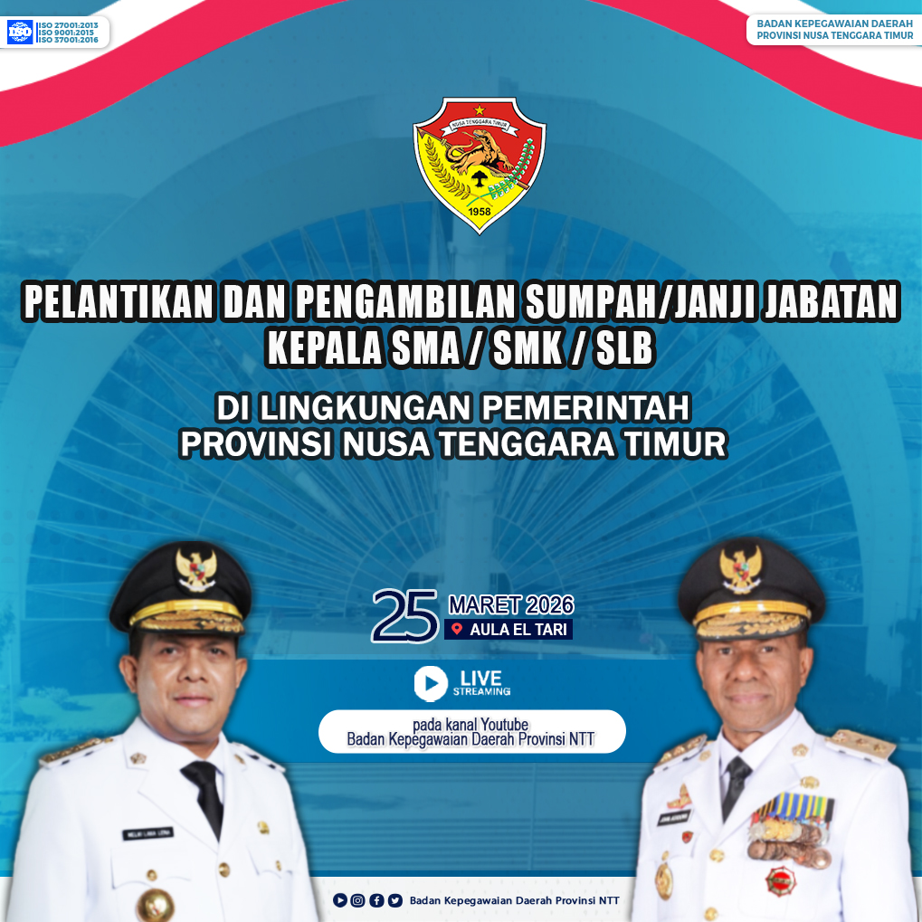 flyer-Pelantikan Kepsek Pemprov NTT 2026